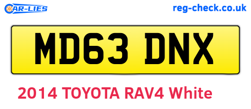 MD63DNX are the vehicle registration plates.