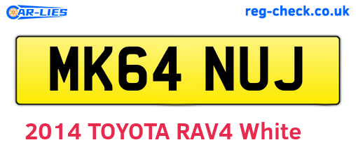 MK64NUJ are the vehicle registration plates.