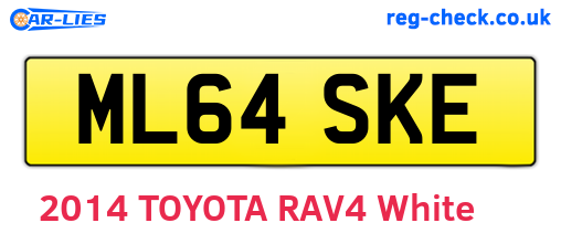 ML64SKE are the vehicle registration plates.