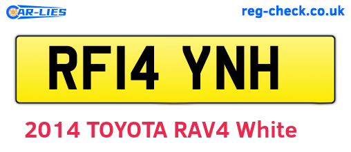 RF14YNH are the vehicle registration plates.