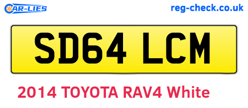 SD64LCM are the vehicle registration plates.
