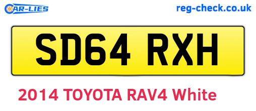 SD64RXH are the vehicle registration plates.