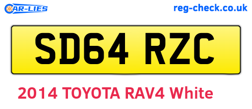 SD64RZC are the vehicle registration plates.