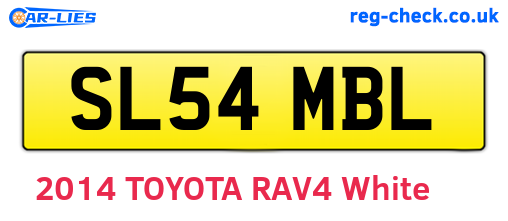 SL54MBL are the vehicle registration plates.