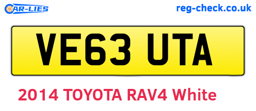 VE63UTA are the vehicle registration plates.