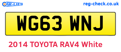 WG63WNJ are the vehicle registration plates.
