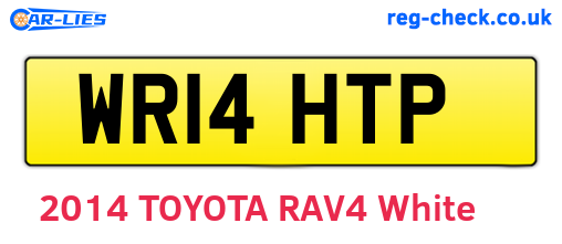 WR14HTP are the vehicle registration plates.
