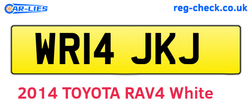 WR14JKJ are the vehicle registration plates.