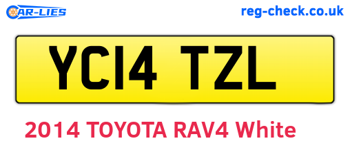 YC14TZL are the vehicle registration plates.