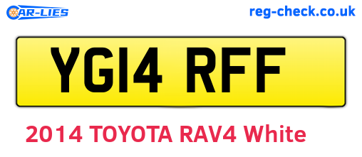 YG14RFF are the vehicle registration plates.