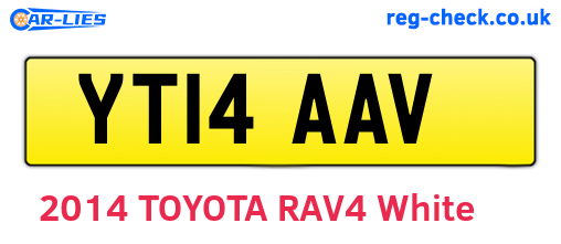 YT14AAV are the vehicle registration plates.
