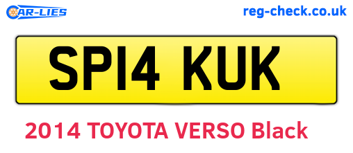 SP14KUK are the vehicle registration plates.