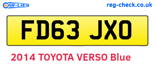 FD63JXO are the vehicle registration plates.