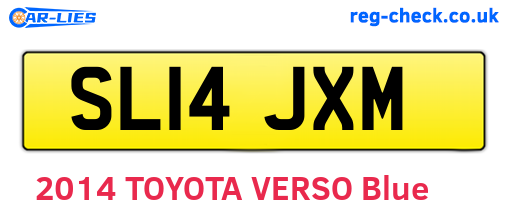 SL14JXM are the vehicle registration plates.