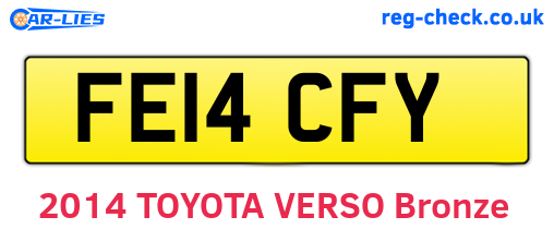 FE14CFY are the vehicle registration plates.