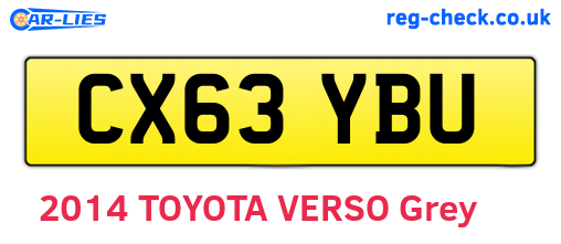 CX63YBU are the vehicle registration plates.
