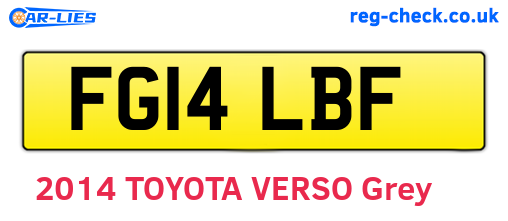 FG14LBF are the vehicle registration plates.