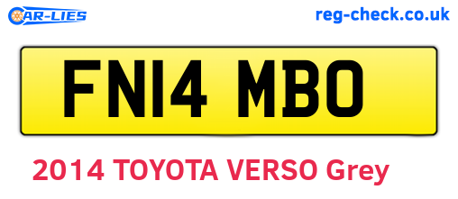 FN14MBO are the vehicle registration plates.