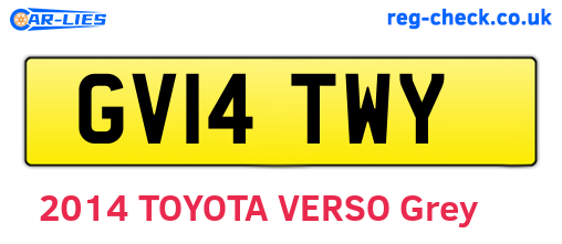 GV14TWY are the vehicle registration plates.