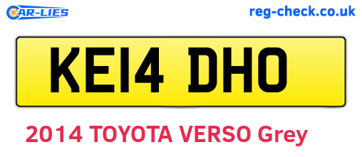 KE14DHO are the vehicle registration plates.