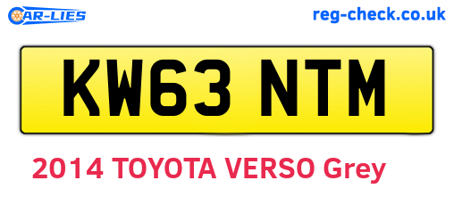 KW63NTM are the vehicle registration plates.