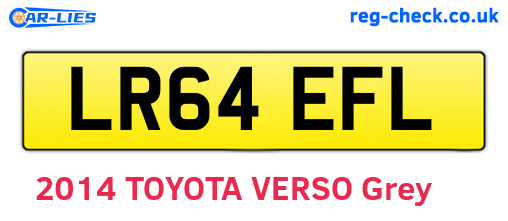 LR64EFL are the vehicle registration plates.