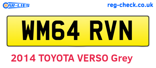 WM64RVN are the vehicle registration plates.