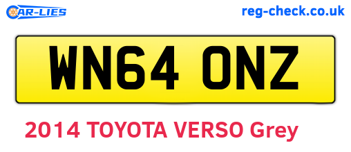 WN64ONZ are the vehicle registration plates.