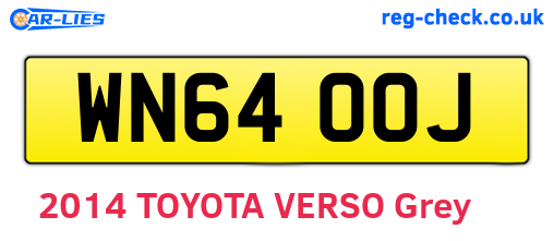 WN64OOJ are the vehicle registration plates.