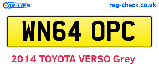 WN64OPC are the vehicle registration plates.