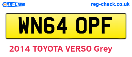 WN64OPF are the vehicle registration plates.