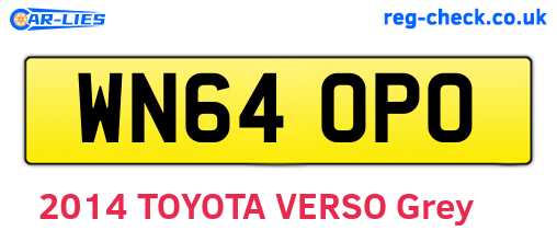 WN64OPO are the vehicle registration plates.