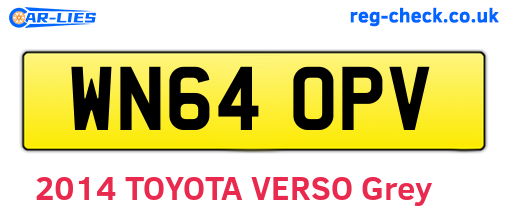 WN64OPV are the vehicle registration plates.
