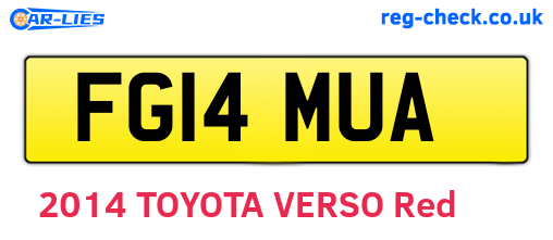 FG14MUA are the vehicle registration plates.