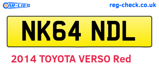 NK64NDL are the vehicle registration plates.