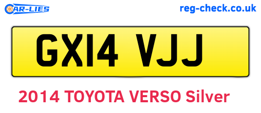 GX14VJJ are the vehicle registration plates.