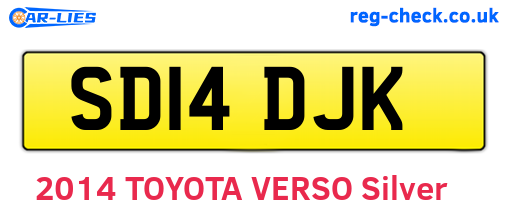 SD14DJK are the vehicle registration plates.