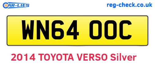 WN64OOC are the vehicle registration plates.