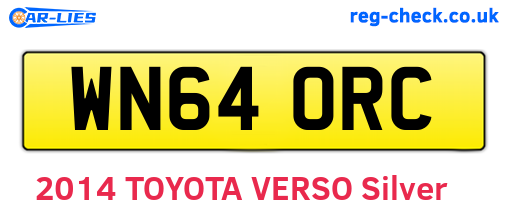 WN64ORC are the vehicle registration plates.