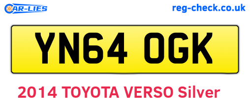 YN64OGK are the vehicle registration plates.