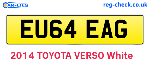 EU64EAG are the vehicle registration plates.