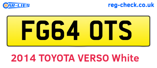 FG64OTS are the vehicle registration plates.
