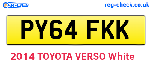 PY64FKK are the vehicle registration plates.