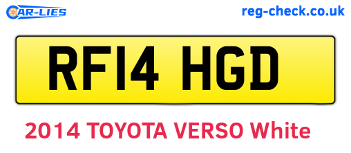 RF14HGD are the vehicle registration plates.