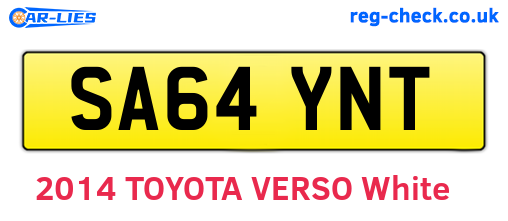 SA64YNT are the vehicle registration plates.