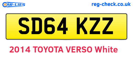 SD64KZZ are the vehicle registration plates.
