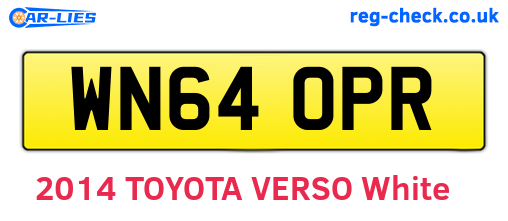 WN64OPR are the vehicle registration plates.