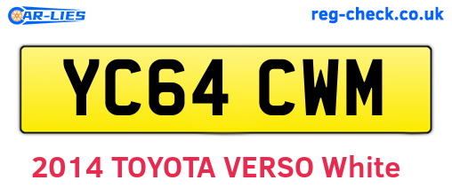 YC64CWM are the vehicle registration plates.