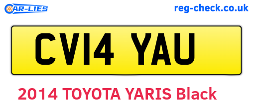 CV14YAU are the vehicle registration plates.