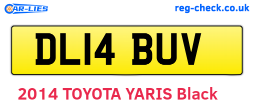 DL14BUV are the vehicle registration plates.